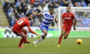 Reading v Nottingham Forest Collection: Breaking Free: McCleary Outmaneuvers Forest Defenders in Sky Bet Championship Clash