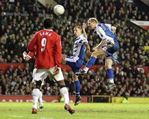 Images Dated 18th February 2007: Brynjar Gunnarsson heads home on 69 minutes to level the score at Old Trafford