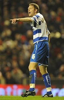 Images Dated 13th January 2010: Brynjar Gunnarsson vs. Liverpool: Reading's Midfielder Faces Off in FA Cup Third Round Replay at