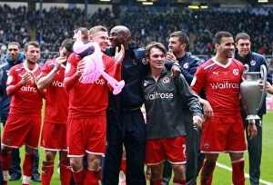 Images Dated 28th April 2012: Champions Amidst Defeat: Reading FC's Triumphant Applause after Birmingham City Loss