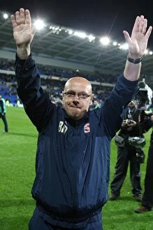 Images Dated 17th May 2011: The Champion's Glory: Brian McDermott's Euphoric Moment as Reading FC Secures Promotion to
