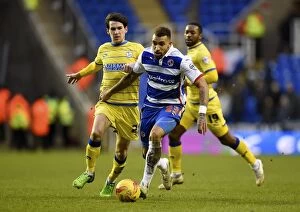 Reading v Sheffied Wednesday Collection: Championship Clash: Williams vs. Lee - Intense Battle at Madejski: Reading vs. Sheffield Wednesday