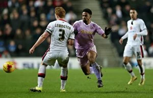 MK Dons v Reading Collection: Clash of the Captains: McCleary vs. Lewington in Intense Sky Bet Championship Showdown