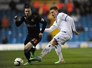 Images Dated 11th March 2014: Clash of the Championship Stars: Wickham vs. Guthrie at Elland Road