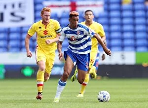 Reading v Milton Keynes Dons Collection: Clash of Leaders: Nick Blackman vs. Dean Lewington in the Sky Bet Championship Showdown at