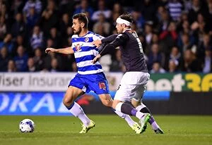 Reading v Derby County Collection: Clash at the Madejski: Keogh vs. Sa in Reading vs. Derby County Championship Showdown