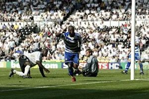 Images Dated 11th May 2008: Clash in the Premiership: Derby County vs Reading, May 11, 2008