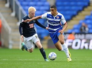 Images Dated 18th October 2014: A Clash of Talents: Nick Blackman vs. Will Hughes - Reading vs. Derby County (Sky Bet Championship)