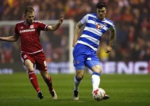 Images Dated 12th April 2016: Cooper vs. Rhodes: A Battle for Championship Supremacy - Middlesbrough vs. Reading