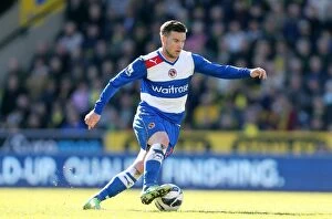 Images Dated 20th April 2013: Danny Guthrie Faces Off Against Norwich City in the Barclays Premier League at Carrow Road