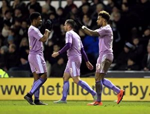 Derby County v Reading Collection: Derby County vs. Reading: Danny Williams and Gareth McCleary's Jubilant Moment as Reading Scores