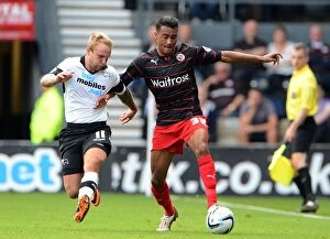 Images Dated 21st September 2013: Derby County vs. Reading: A Fierce Battle in the Sky Bet Championship (2013-14)