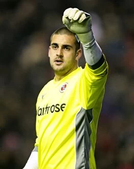 Images Dated 13th January 2010: Determined Adam Federici's Heroic Performance: Reading FC at Anfield - FA Cup Third Round Replay