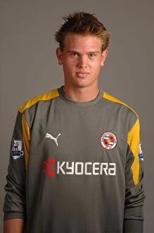 Images Dated 9th August 2007: Determined Mikkel Andersen: Reading Football Club's Unyielding Goalkeeper