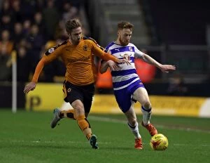 Wolves v Reading Collection: Doherty vs. Quinn: A Championship Showdown - Intense Battle for Ball Supremacy