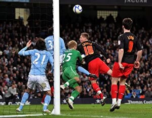 Images Dated 14th March 2011: Dramatic FA Cup Upset: Simon Church's Last-Minute Header Stuns Manchester City