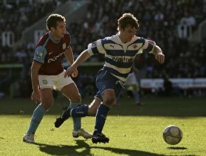 Images Dated 7th March 2010: Evasive Jay Tabb Outwits Stiliyan Petrov in FA Cup Sixth Round Clash at Madejski Stadium