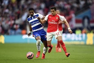 FA Cup - Semi Final - Reading v Arsenal - Wembley Stadium Collection: FA Cup Semi-Final Showdown: McCleary vs. Sanchez's Intense Battle for Ball Possession - Reading