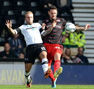 Images Dated 21st September 2013: Fierce Battle: Derby County vs. Reading - Sky Bet Championship 2013-14