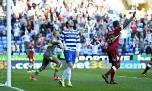 Sky Bet Championship: Reading v Derby County Collection: A Fierce Battle: Reading FC vs Derby County (Sky Bet Championship 2013-14)