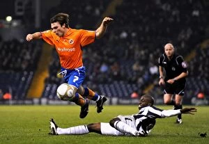 Images Dated 24th February 2010: Fifth Round FA Cup Drama: Mulumbu vs. Tabb Tackle at The Hawthorns