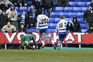 Images Dated 13th February 2010: Fifth Round FA Cup Thriller: Simon Church Scores Reading's Second Goal Against West Brom