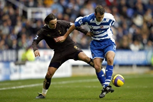Glen Little holds off Dimitar Berbatov