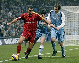 Glen Little holds off Joey Barton and Dietmar Hamann Glen Little holds off Joey Barton and Dietmar Hamann