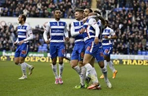 Images Dated 28th December 2014: Hal Robson-Kanu and Oliver Norwood: Reading's Unstoppable Penalty Duo Celebrate First Goal Against