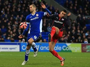 Images Dated 24th January 2015: Hal Robson-Kanu's Dramatic FA Cup Upset: Reading Defeats Cardiff City with Last-Minute Goal