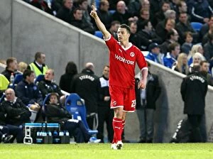 Images Dated 10th April 2012: Ian Harte's Thriller: Reading's Unforgettable Championship Goal at AMEX Stadium Against Brighton &