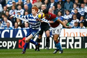 Images Dated 24th February 2008: Intense Battle: Aston Villa vs. Reading - Barclays Premier League Showdown (February 2008)