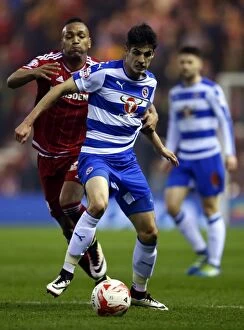 Images Dated 12th April 2016: Intense Rivalry: Lucas Piazon vs. Emilio Nsue in the Heated Middlesbrough vs