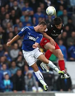 Images Dated 17th May 2011: Intense Rivalry: Shane Long vs Darcy Blake's Epic Battle in Reading vs Cardiff City's Championship