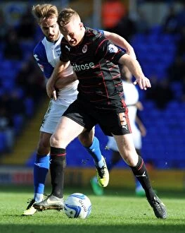Sky Bet Championship : Birmingham City v Reading Collection: Intense Rivalry: Shinnie vs Pearce in the Birmingham City vs Reading Championship Clash