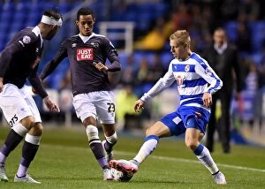 Images Dated 15th September 2015: Intense Triangle Tussle: Vydra, Ince, and Keogh Lock Horns in Reading-Derby Championship Clash