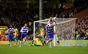 Norwich City v Reading Collection: Jake Cooper's Dramatic Equalizer: Thrilling 1-1 Comeback for Reading at Carrow Road in Sky Bet