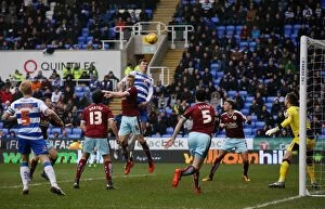 Reading v Burnley Collection: Jake Cooper's Dramatic Header: Reading FC Secures Victory Over Burnley in Sky Bet Championship