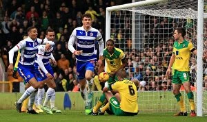 Norwich City v Reading Collection: Jake Cooper's Thrilling Equalizer: Reading vs. Norwich City in Sky Bet Championship - Carrow Road