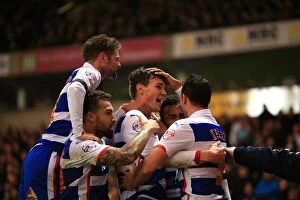 Images Dated 29th November 2014: Jake Cooper's Thrilling Goal: Reading Takes Commanding 2-1 Lead Over Norwich City in Sky Bet