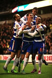 Images Dated 29th November 2014: Jake Cooper's Thrilling Goal: Reading Takes 2-1 Lead Over Norwich City in Sky Bet Championship