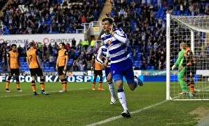 Images Dated 19th April 2016: Jake Cooper's Thrilling Goal: Reading Takes the Lead in Sky Bet Championship