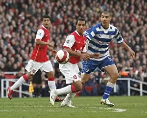 Images Dated 4th March 2007: James Harper challenges Arsenals Theo Walcott
