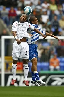 Images Dated 25th August 2007: James Harper and El Hadji Diouf challenge for the ball