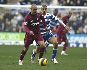 Images Dated 2nd December 2006: James Harper shadows Stelios Giannakopoulos