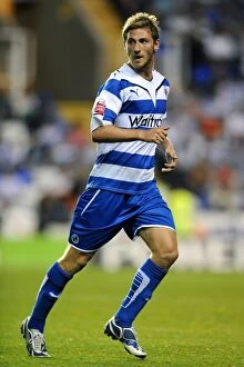 Images Dated 11th August 2009: James Henry Scores the First Goal for Reading FC against Burton Albion in Carling Cup