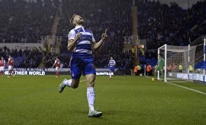 Images Dated 4th November 2014: Jamie Mackie Scores First Goal: Reading vs. Rotherham United in Championship Action at Madejski