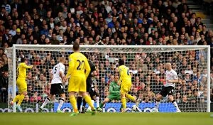 Images Dated 4th May 2013: Jem Karacan Scores Reading's Fourth Goal: Fulham vs. Reading (Barclays Premier League)