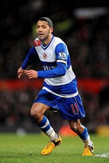 Images Dated 6th January 2007: Jobi McAnuff at Old Trafford: Reading's Battle against Manchester United - Barclays Premier League