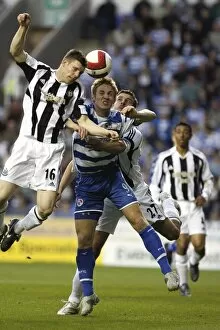 Images Dated 1st May 2007: Kevin Doyle under pressure from Newcastles James Milner & Steven Taylor